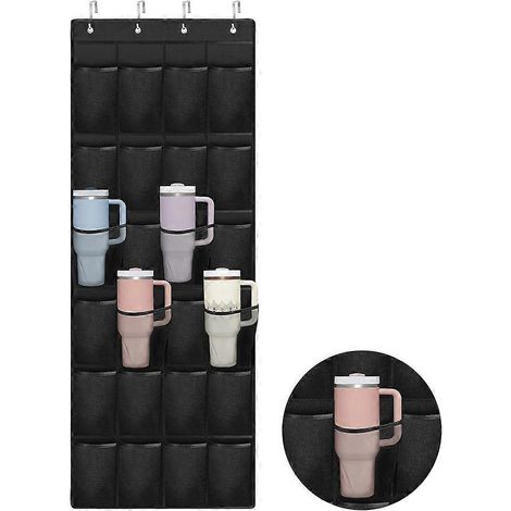 Tasse organiseur pour Stanley tasse 24 poches capacité tasses support pour Stanley Tumbler portable pliable suspendu sac (1/5)