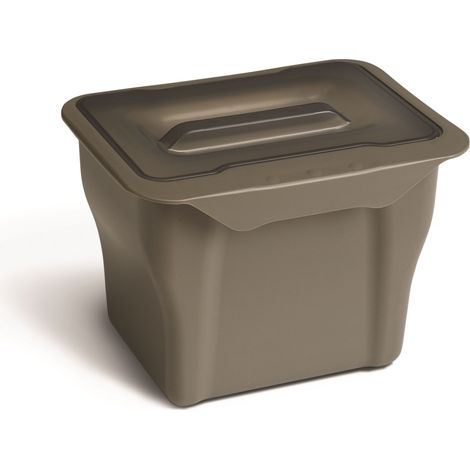 Victory Abfallsammler Küchen-Box 5 Liter Grau Deckel transparent