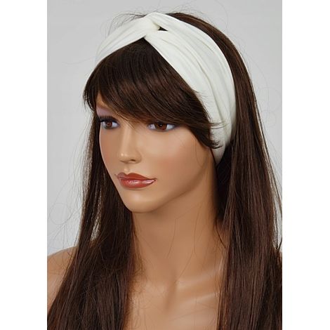 Elegante diadema de bamb煤 color crudo para mujer - contorneada primavera/verano (1/4)