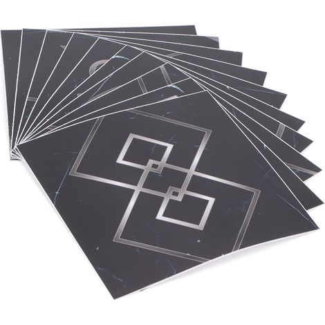 Lot de 10 stickers muraux en PVC auto-adhésifs pour carrelage, parfaits pour la cuisine et le salon.