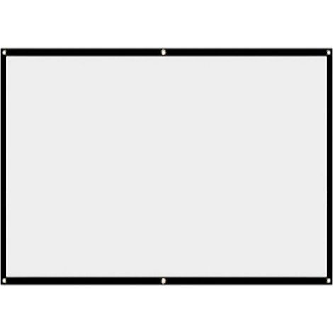 Écran de Projection Portable - 186 cm - Tissu Polyester Non Froissable - Projection Avant/Arrière - Intérieur et Extérieur - 1 Pièce