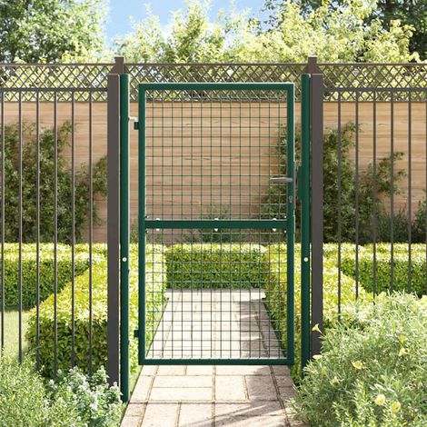 Portail de clôture - Porte de jardin - Portillon de jardin acier 100x150 cm vert fr10288 - Maison La Vie (1/5)