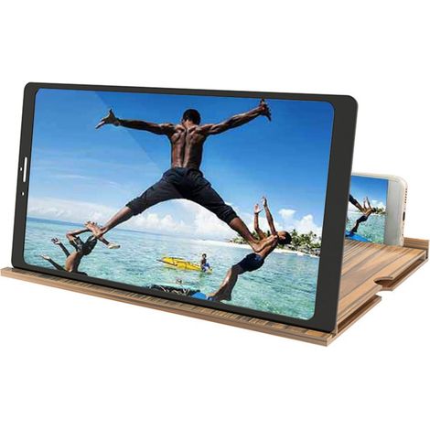 Loupe d'écran 12 pouces pour téléphone portable, visée verticale et horizontale, amplificateur d'écran 3D HD, support de téléphone avec agrandisseur d'écran intégré.