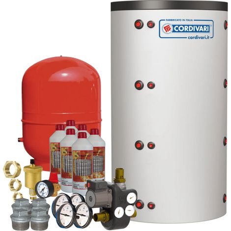 Thermador – Ballon tampon 1000 litres – Vase d'expansion 100 litres – Unité de charge Laddomat – Pression maximale 3 bars – Isolation polyuréthane 100 mm (1/3)