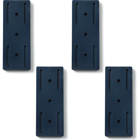 Support Pour Bloc D'Extension - Fixation Murale Sans Perçage - Design Coulissant - Pour Prise Multiprise - Lot De 4 (1/5)