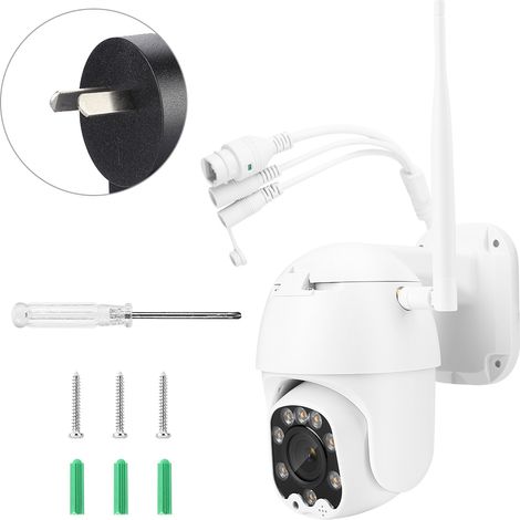 Mini Caméra IP Dôme Extérieure HD 1080P PTZ IR Zoom 8X Wifi, Surveillance CCTV Étanche 100-240V (1/5)