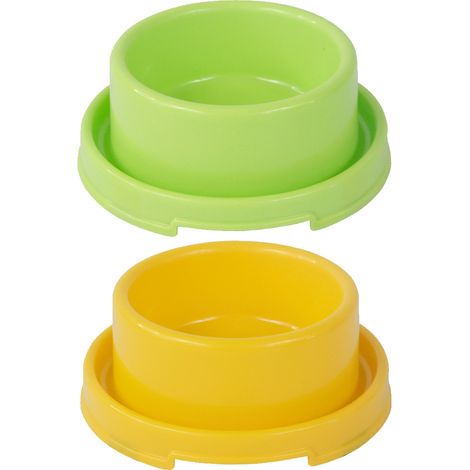 2 Gamelles surélevées, Bol anti-déversement, Abreuvoir coloré, Polypropylène, Pour chien et chat (1/5)