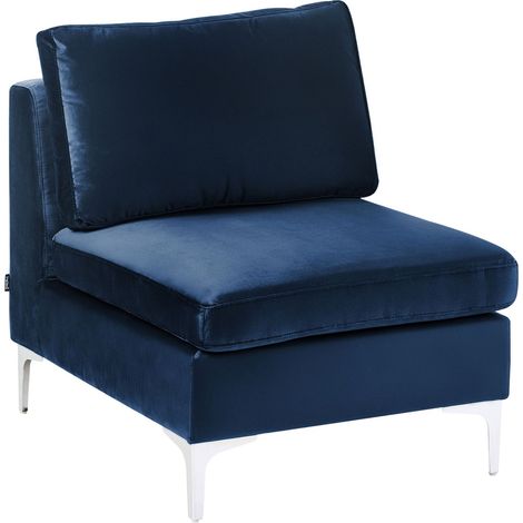 1-Seat Section EVJA Velvet Navy Blue (1/5)