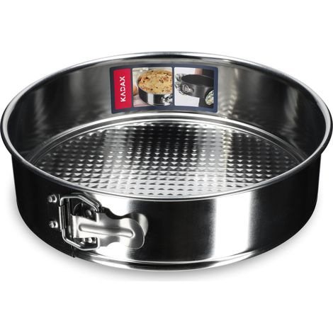 KADAX Backblech, Tortenform, runde Backform, Kuchenform, 28 cm, Silber (1/5)