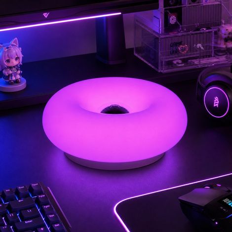 Lampe Chevet Donut Design Créatif RGB Tactile - Veilleuse d'Ambiance pour Chambre (1/5)