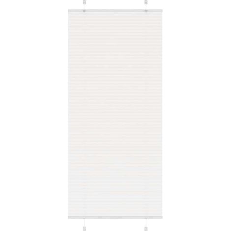vidaXL Store plissé blanc 85x200 cm largeur du tissu 84,4 cm polyester (1/5)