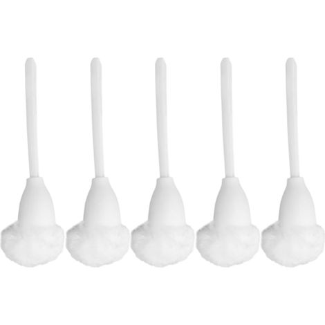 5 brosses WC, nylon/PP, blanc, pour céramique et entretien WC (1/5)