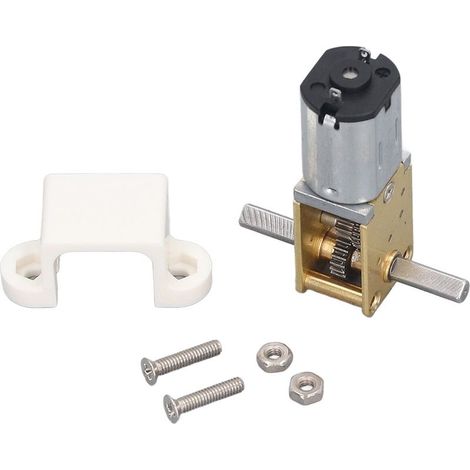 Moteur à engrenage à vis sans fin à double arbre DC12V 381RPM Micro réduction de vitesse de brosse DC (1/5)