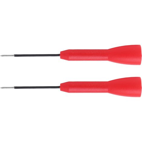 2 Stück Prüfspitzen mit Isolationsschutz, einfache Bedienung, 1 mm Multimeter-Nadel-Durchstoßspitze, 600 V, 10 A (1/5)