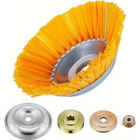 kimeo G80 Pro  Tête de Coupe en Nylon résistante, adaptée aux tondeuses à Gazon et Coupe-Bordures, pour Un désherbage Efficace Jaune - (1/5)