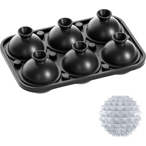 Moules à glaçons professionnels en forme de diamant, pour réaliser des sphères de glace cristallines. Moules en silicone pour cocktails et whiskies. (1/5)