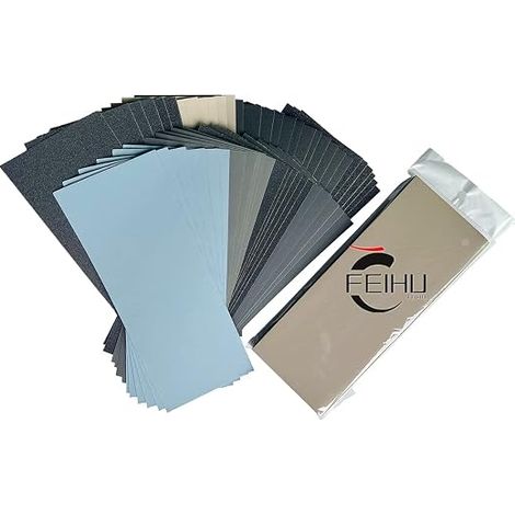 Sandpaper, Wet Sandpaper kit ultrafine 120 to 800/1000/1200/1500/2000/2500/3000/5000/7000/8000/10000 grit, 9 x 3.6 inch water-dry paper for polishing metal, boiler parts) (1/5)