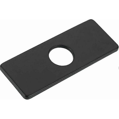 Plaque de recouvrement pour mitigeur, cache-trou, mitigeur d'évier en acier inoxydable pour salle de bain et cuisine. (Noir) 1 pièce -Yx (1/4)