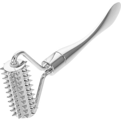 Rouleau en Acier Inoxydable Visage pour Massage Oculaire Yeux et Visage, Masseur Roulant Argenté Portable pour Améliorer L'Absorption des Soins Circulation Sanguine (1/5)
