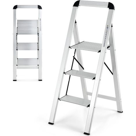 3 stufige klappbare aluminiumleiter rutschfest tragbar