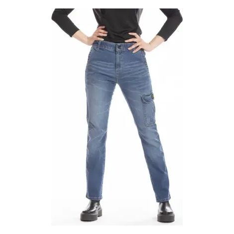 Blaue stretch jeans für Damen, multitaschen, Größe 40 (1/2)