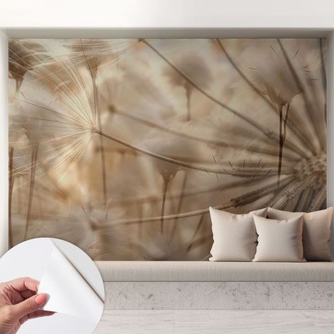 Selbstklebend Tapete modern - Wanddeko für Küche - Klebefolie Wand - luxus Look Zarte Pusteblumen 208x146 cm (1/5)