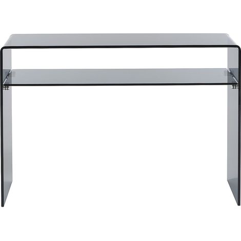 Console avec 1 niche en verre trempé - Anthracite - STILEOS (1/4)