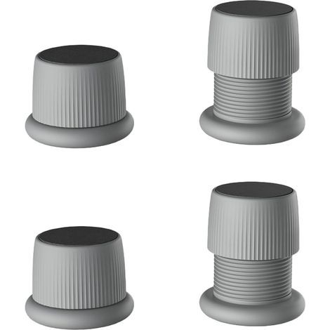 Set di 4 rialzi antiscivolo regolabili per mobili, letti, divani, tavoli e sedie, gambe regolabili da 4,1 a 6,3 cm, colore grigio. (1/5)