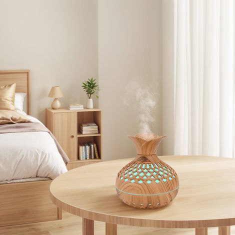 Diffuseur d'arômes, 7 couleurs, diffuseur d'huiles essentielles, humidificateur d'arôme, désodorisant pour la maison, le bureau ou le yoga (léger) (1/5)