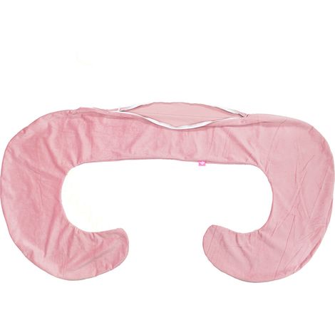 Fodera in velluto per cuscino per gravidanza BabyUniverse tipo C - rosa cipria (1/4)