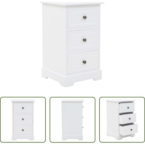 vidaXL Schrank - Nachtschrank MDF und Kiefernholz 35x32x59 cm (1/5)