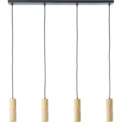 Brilliant Pendelleuchte Marty LED-Pendellampe, B: 92 cm, 4x 350 lm, 3000 K, schwarz/matt goldfarben