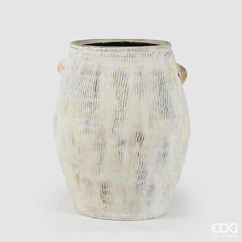 EDG Enzo De Gasperi Vaso Anfora con Manici 69 x 52 Cm H 81 Cm Grey – Vaso Decorativo Design Classico per Interni ed Esterni