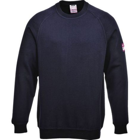Sweatshirt manches longues retardateur de flamme & Antistatique couleur : Marine taille M - PORTWEST