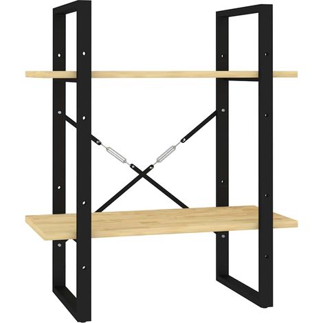 Maison Exclusive - Libreria a 2 Ripiani 60x30x70 cm in Legno Massello di Pino (1/5)
