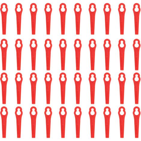Lot de 40 Lames en Plastique pour Tondeuse à Gazon Sans Fil - (1/4)