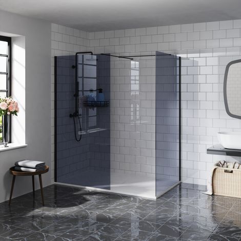 Aquariss Grey Glass 800mm Front Panel+700mm Side Panel Black (1/5)