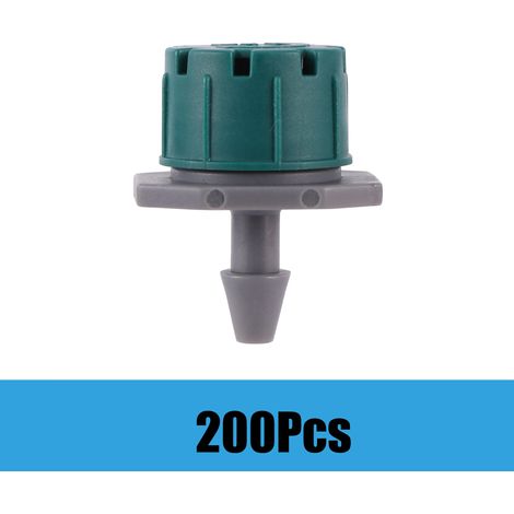 (Gris-vert - 200 pièces) Goutteur réglable à 8 trous pour tuyau de 4/7 mm - Buses d'irrigation pour jardin, agriculture, outils d'arrosage pour fleurs et légumes (1/5)
