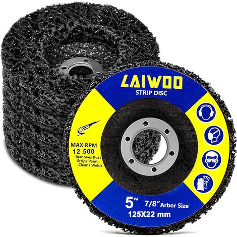 ZOLGINAH Discos de limpieza para amoladoras Disco CSD - Para tratamiento de superficies o remoción de pintura Amoladora angular - 125 x 22 mm Paquete de 5 (1/5)