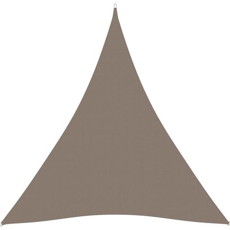 Voile de parasol Tissu Oxford triangulaire 3x3x3 m Taupe (1/5)