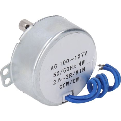 Synchronmotor 2,5-3 U/min gegen den Uhrzeigersinn/im Uhrzeigersinn, geringer Verbrauch, hohes Drehmoment für Drehteller, Wechselstrom 100-127 V. (1/5)