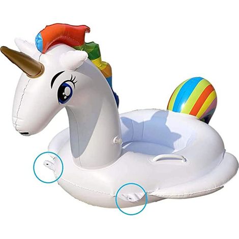 Bouée gonflable pour bébé avec poignées, décorations de plage flottante pour les fêtes d'été des enfants (1/5)