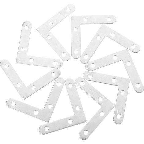Équerres de fixation pour cadres moustiquaires, lot 10 supports métalliques en fer avec structure (1/5)