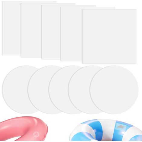 10 pièces Kit de réparation de patch gonflable, kit de réparation de matelas pneumatique, patch de matelas pneumatique robuste, imperméable, kit de réparation de matelas pneumatique autocollant (1/5)