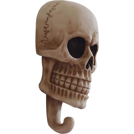 Crochets décoratifs muraux en forme de crâne pour Halloween, décoration intérieure, 1 pièce par paquet, en résine. (1/5)