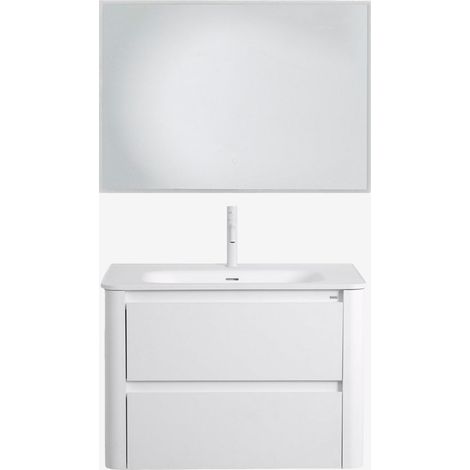 Ensemble de meubles de salle de bain en bois Egerton avec lavabo intégré SKLUM