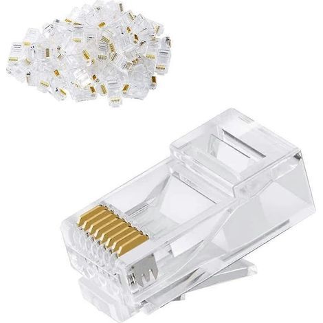 Cat6 RJ45 Ends, CableCreation 100-PACK Cat6 Connector, Cat6 / Cat5e RJ45 Connector (1/5)