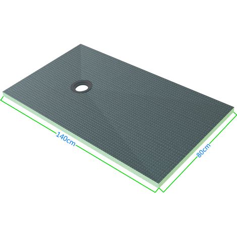 140x80cm Duschelement befliesbar bodeneben Fußbodenheizung Duschboard Duschwanne Mit Ablaufgarnitur
