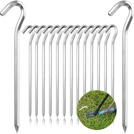 20 Pièces Piquet de Tente Sardines de Fixation Piquet Sol Sardines Camping Clous de Sable 18 cm Aluminium Piquet Jardin Piquets de Tente de Camping en Plein air (1/5)