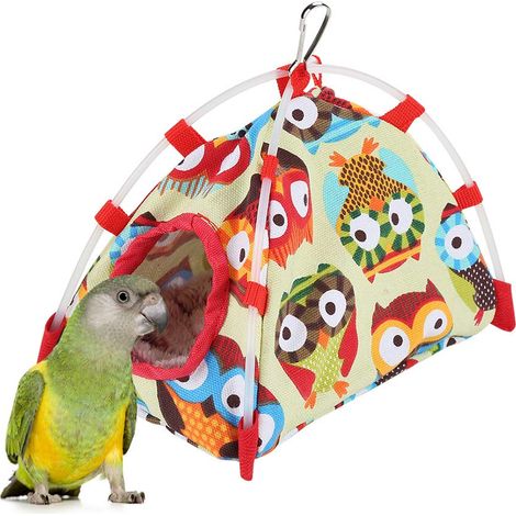 Cabane Perroquet Suspendue Polaire Hamac Nid Oiseau Coupe Vent Chaud Tente Lit Grotte Duveteuse Perruche Cacatoès Conure Inséparable (1/5)